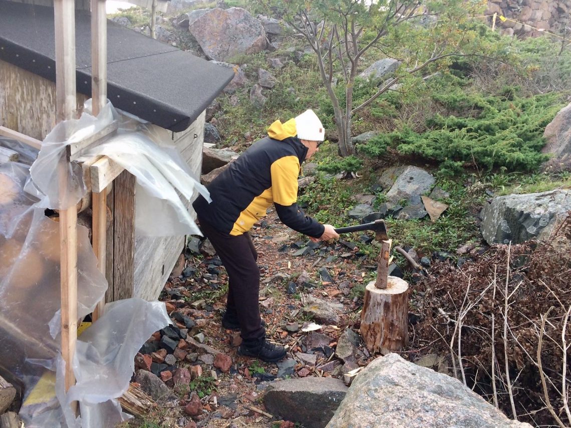 Halonhakkaaja hommissa